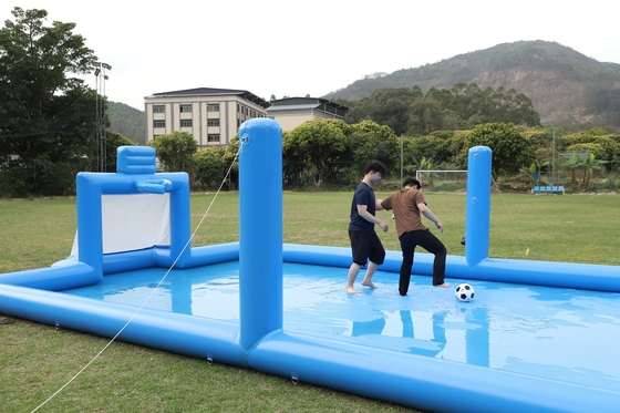 Jeu de sport gonflable en PVC Bleu Volley-ball gonflable à l'eau Net Terrain de football Terrain de football Cour de football gonflable