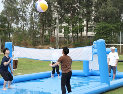 Jeu de sport gonflable en PVC Bleu Volley-ball gonflable à l'eau Net Terrain de football Terrain de football Cour de football gonflable
