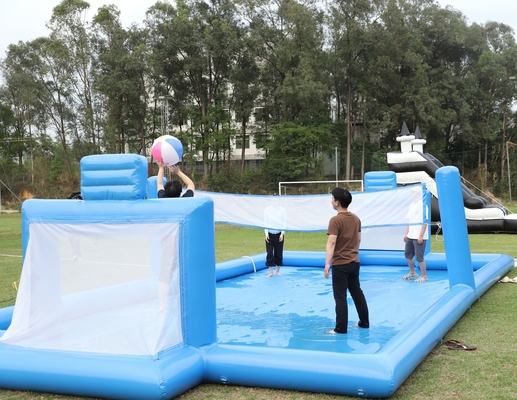 Jeu de sport gonflable en PVC Bleu Volley-ball gonflable à l'eau Net Terrain de football Terrain de football Cour de football gonflable
