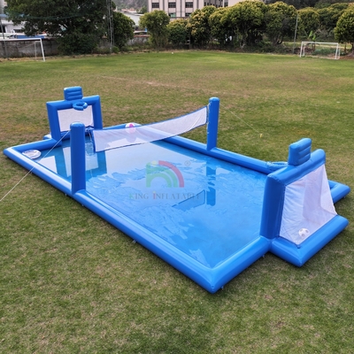Jeu de sport gonflable en PVC Bleu Volley-ball gonflable à l'eau Net Terrain de football Terrain de football Cour de football gonflable
