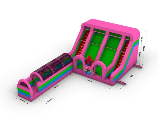 Commercial Grade PVC Spider-Man Glissière gonflable maison de rebond ComboGlissière de cours d'obstacle Glissière gonflable