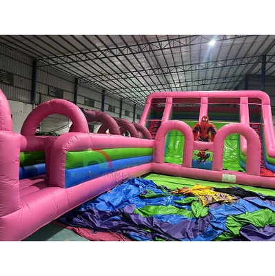Commercial Grade PVC Spider-Man Glissière gonflable maison de rebond ComboGlissière de cours d'obstacle Glissière gonflable