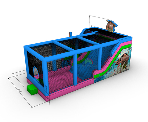En extérieur, PVC de qualité commerciale, grand toboggan gonflable à l'eau