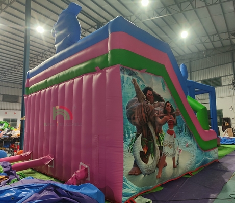 En extérieur, PVC de qualité commerciale, grand toboggan gonflable à l'eau