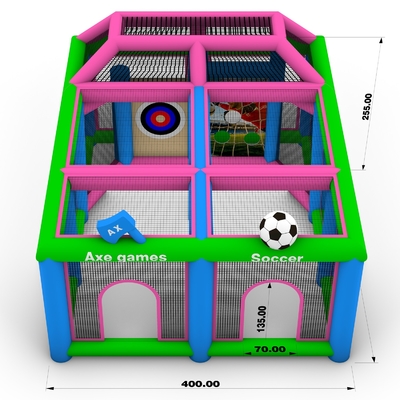 Jeu de sports gonflables Jeu de lancer des cibles Jeu de cible de fléchettes Jeu gonflables de bulles Événements de football Cour de but