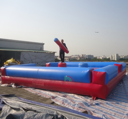Arène de combat gonflable en PVC de haute qualité Cour de combat de gladiateurs pour enfants avec des bâtons Inclut des parcs de trampolines