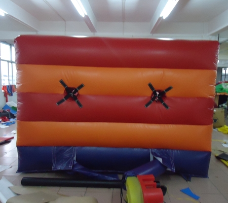 Jeu de course à l'air libre gonflable pour deux personnes Défi de course à double voie Jeux gonflables interactifs
