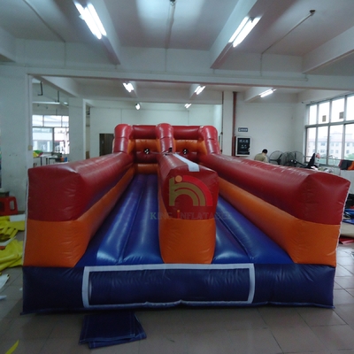 Jeu de course à l'air libre gonflable pour deux personnes Défi de course à double voie Jeux gonflables interactifs