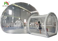tente gonflable transparente de bulle de diamètre de 6m avec le tunnel pour le loyer extérieur de camping