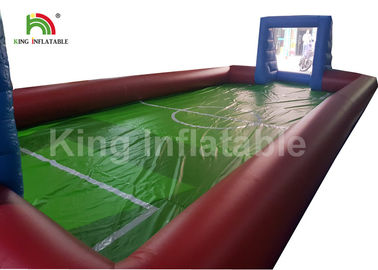 Terrain de football extérieur bleu gonflable d'explosion de PVC du terrain de football d'adultes géants/0.55mm