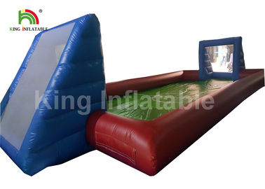 Terrain de football extérieur bleu gonflable d'explosion de PVC du terrain de football d'adultes géants/0.55mm