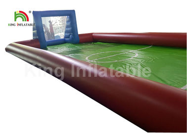 Terrain de football extérieur bleu gonflable d'explosion de PVC du terrain de football d'adultes géants/0.55mm