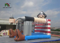Videur sautant gonflable de château de thème de pirate de PVC couleur grise extérieure de 4 x de 3m