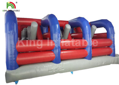 Jeux gonflables géants de sports de parcours du combattant du rouge 10x10m avec embrouillé pour l'adulte