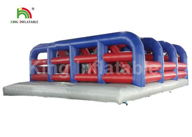 Jeux gonflables géants de sports de parcours du combattant du rouge 10x10m avec embrouillé pour l'adulte
