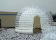 Globe gonflable de neige de Noël/tente claire de bulle avec le matelas d'air et la tirette