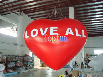 la publicité gonflable d'hélium de PVC de 0.2mm monte en ballon pour la cérémonie de mariage/forme rouge de coeur