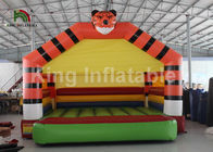 Château sautant gonflable de videur de tigre orange de bâche de PVC pour l'amusement extérieur