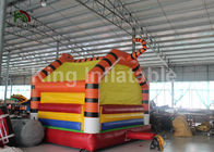Château sautant gonflable de videur de tigre orange de bâche de PVC pour l'amusement extérieur