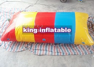 Goutte gonflable de catapulte de bande colorée, jouet gonflable de l'eau de bâche faite sur commande de PVC