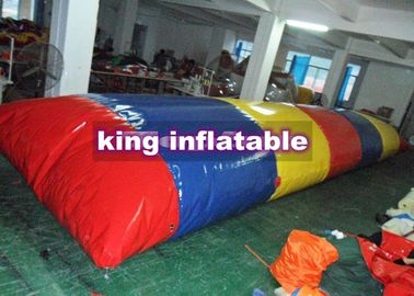 Goutte gonflable de catapulte de bande colorée, jouet gonflable de l'eau de bâche faite sur commande de PVC