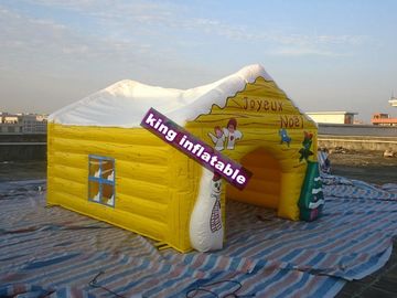 Tente jaune gonflable d'événement de Chambre de carton pour la Chambre d'intérieur et extérieure