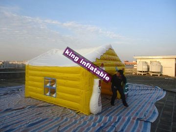 Tente jaune gonflable d'événement de Chambre de carton pour la Chambre d'intérieur et extérieure