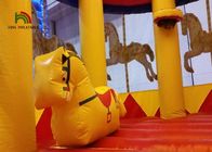 Chambres commerciales de rebond d'amusement gonflable de carrousel de pourpre de 8x6m avec la glissière pour des enfants