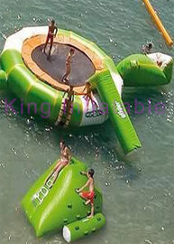 Trempoline adapté aux besoins du client par CE gonflable imperméable extérieur de jouet de l'eau de PVC de Platon avec la glissière