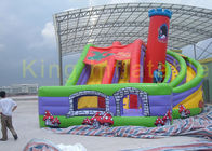 Grands gonflables sèchent la glissière Paradise avec le château/la rotation pour des enfants glissant l'amusement