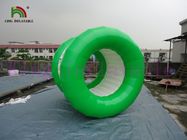Jouet gonflable de roulement de boule de l'eau bâche verte/blanche de PVC pour le parc aquatique