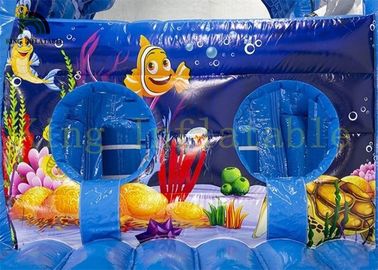 Le monde coloré de mer badine le parcours du combattant gonflable de jouets d'intérieur avec les matériaux ignifuges de PVC