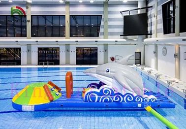 Parc aquatique coloré de PVC de Multiplay pour des enfants, jouet gonflable avec l'obstacle/glissière