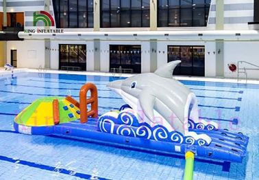 Parc aquatique coloré de PVC de Multiplay pour des enfants, jouet gonflable avec l'obstacle/glissière