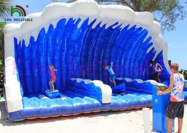 Jouet gonflable bleu/blanc de sports des jeux 0.55mm de mer gonflable surfante simulée de PVC