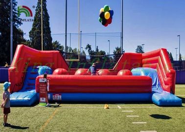 Jeux sans plomb de sports/parcours et glissière combattant gonflables rouges ou bleus d'explosion