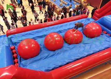 Jeux sans plomb de sports/parcours et glissière combattant gonflables rouges ou bleus d'explosion