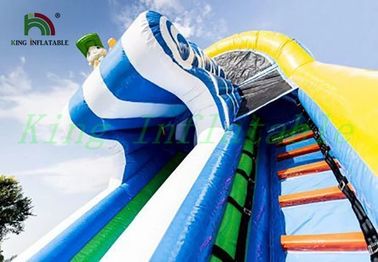 Glissière sèche gonflable tropicale, glissière heureuse surfante de PVC de garçon pour des enfants