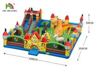 Terrain de jeu combiné de parc d'attractions de bâche colorée gonflable géante extérieure de PVC