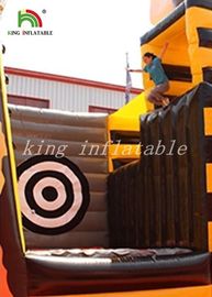 Terrain de jeu combiné gonflable jaune/de noir sport par la bâche de PVC pour des enfants