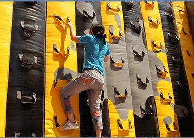 Terrain de jeu combiné gonflable jaune/de noir sport par la bâche de PVC pour des enfants