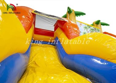 Glissière d'eau gonflable imperméable de PVC avec le terrain de jeu combiné de piscine/videur