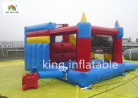 Petit château sautant gonflable coloré avec la glissière pour des enfants commerciaux