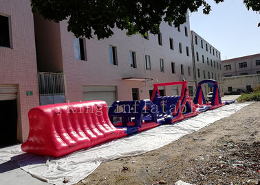 Couleur rouge parcours du combattant gonflable de l'eau de jeu de sport de bâche de PVC de 0,9 millimètres
