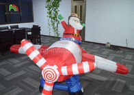 Publicité extérieure adaptée aux besoins du client de Père Noël de Noël debout gonflable promotionnel de taille