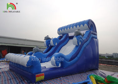 Gonflables modèles de requin sèchent le jeu d'adultes de glissière pour la plage 2 ans de garantie