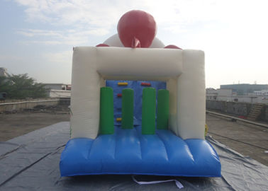 château sautant gonflable de 7m x de 3m avec des glissières à travers/videur gonflable pour des enfants
