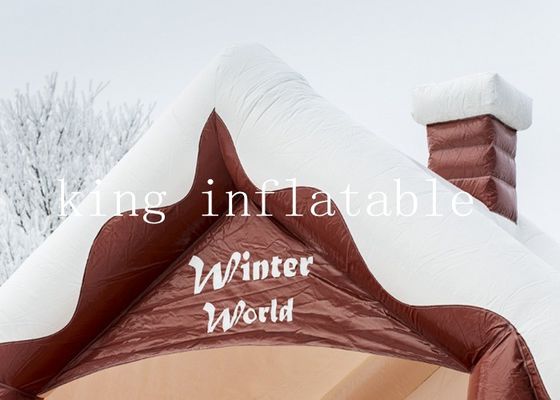 Château sautant gonflable commercial du thème 0.55mm du monde d'hiver