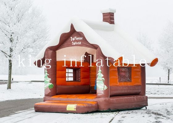 Château sautant gonflable commercial du thème 0.55mm du monde d'hiver