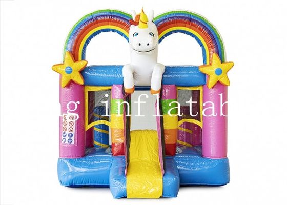 EN71 Unicorn Inflatable Combo Bounce House magique avec la glissière